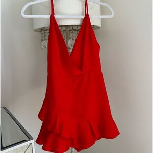 Red Romper Dress Size Small